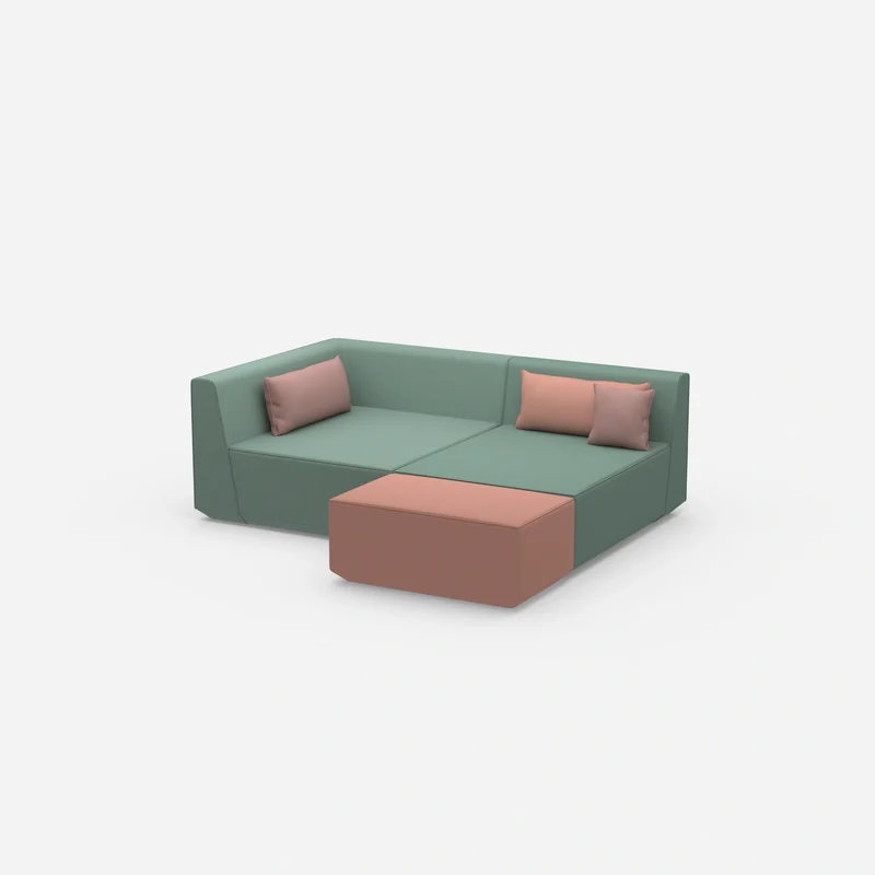 Tiefes modulares Ecksofa
