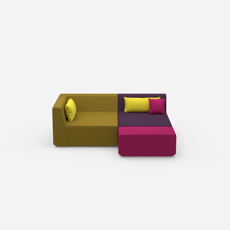 Tiefes modulares Ecksofa