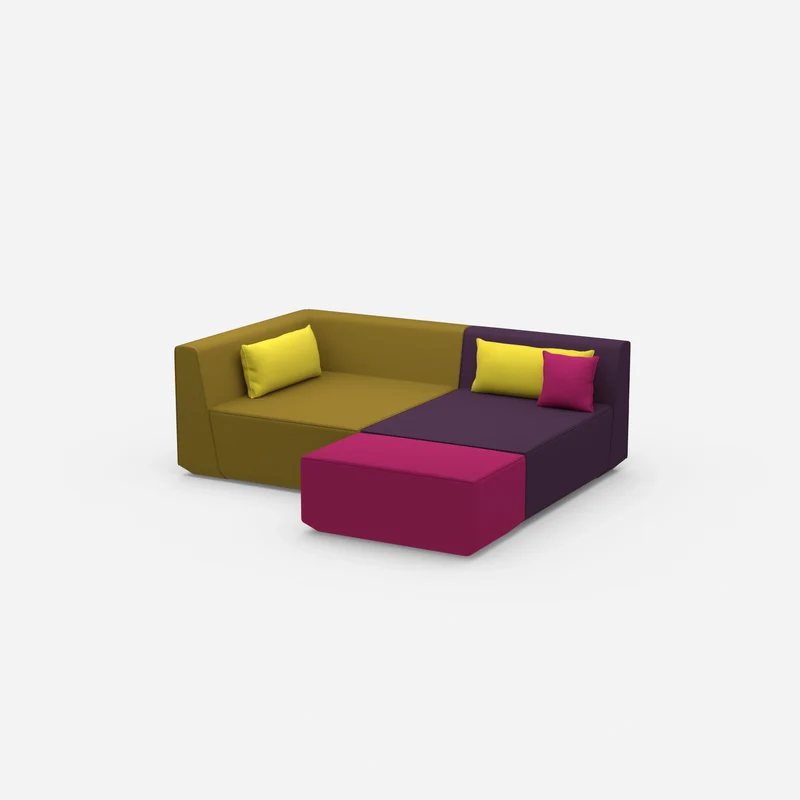 Tiefes modulares Ecksofa