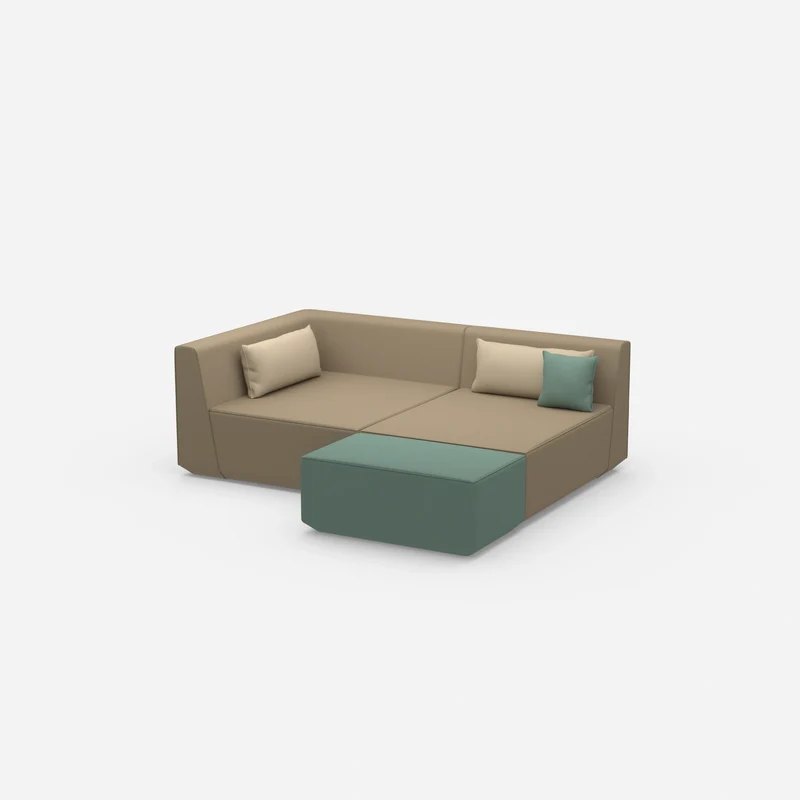Tiefes modulares Ecksofa