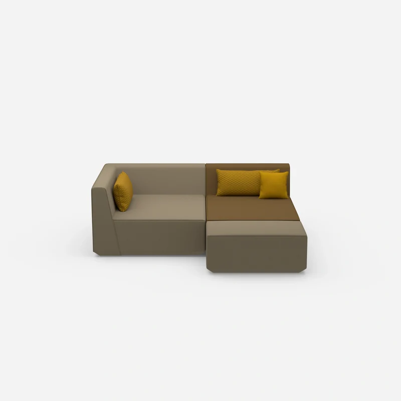 Tiefes modulares Ecksofa