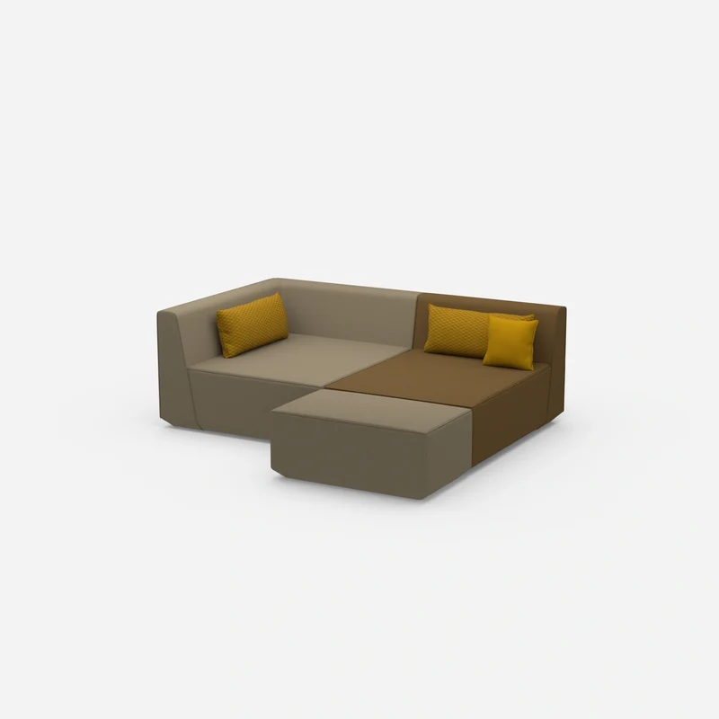 Tiefes modulares Ecksofa