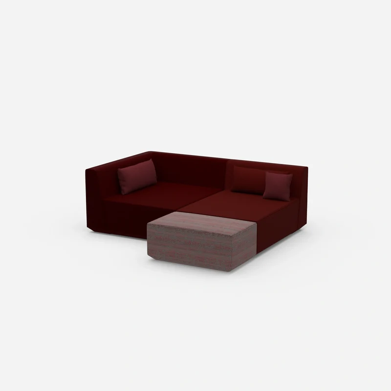 Tiefes modulares Ecksofa