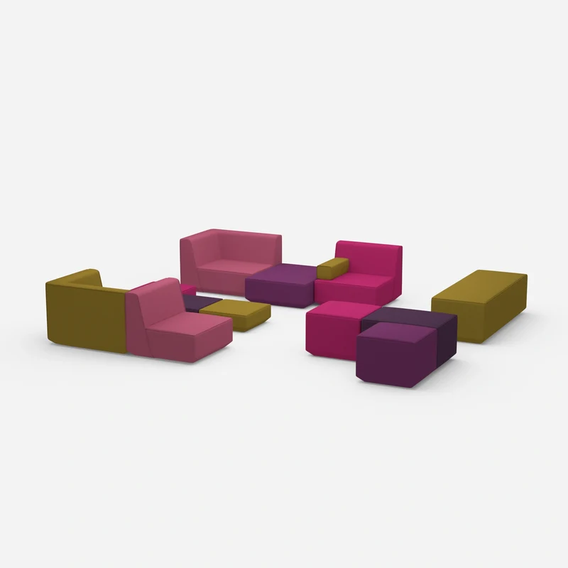 Bunte Sitzbank