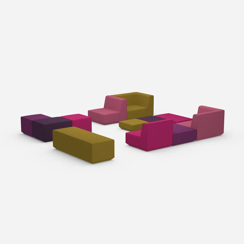 Bunte Sitzbank