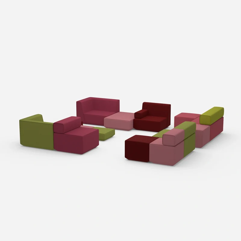 Bunte Sitzbank