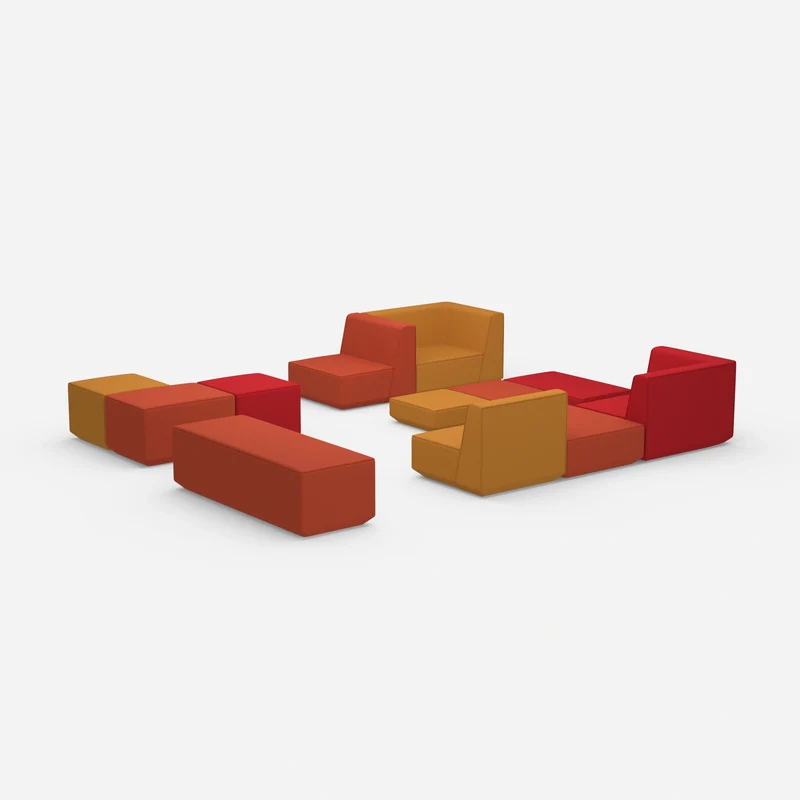 Bunte Sitzbank