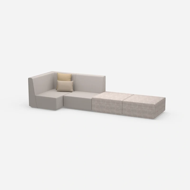 Beige Sitzbank