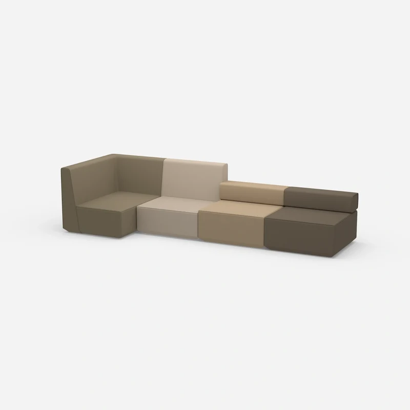 Beige Sitzbank