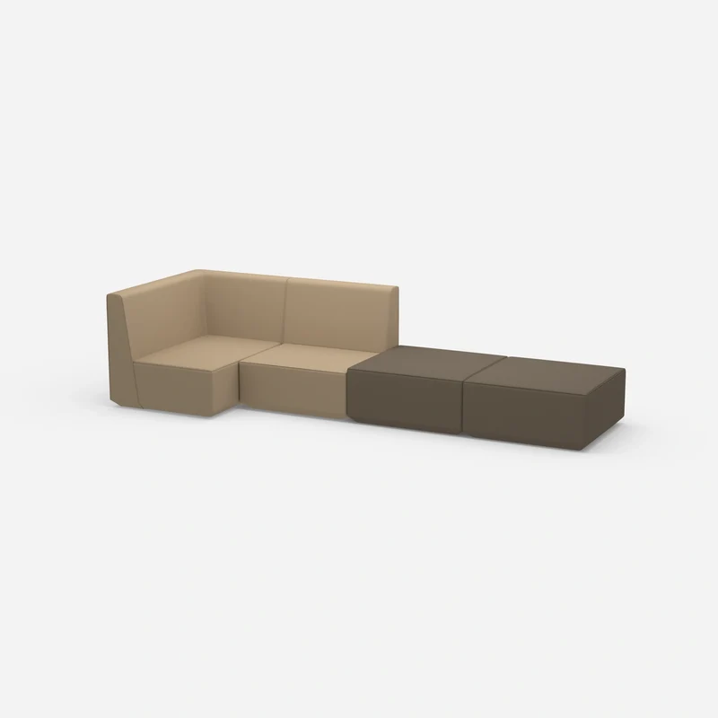 Beige Sitzbank