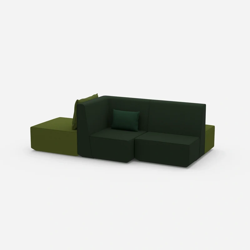 Grüne Sitzbank