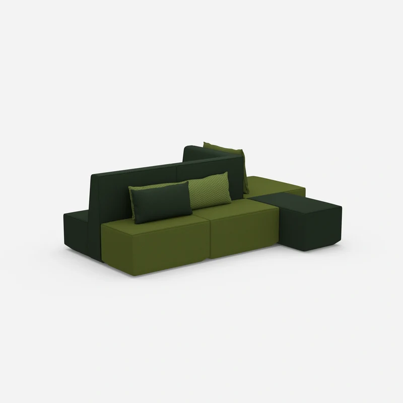 Grüne Sitzbank
