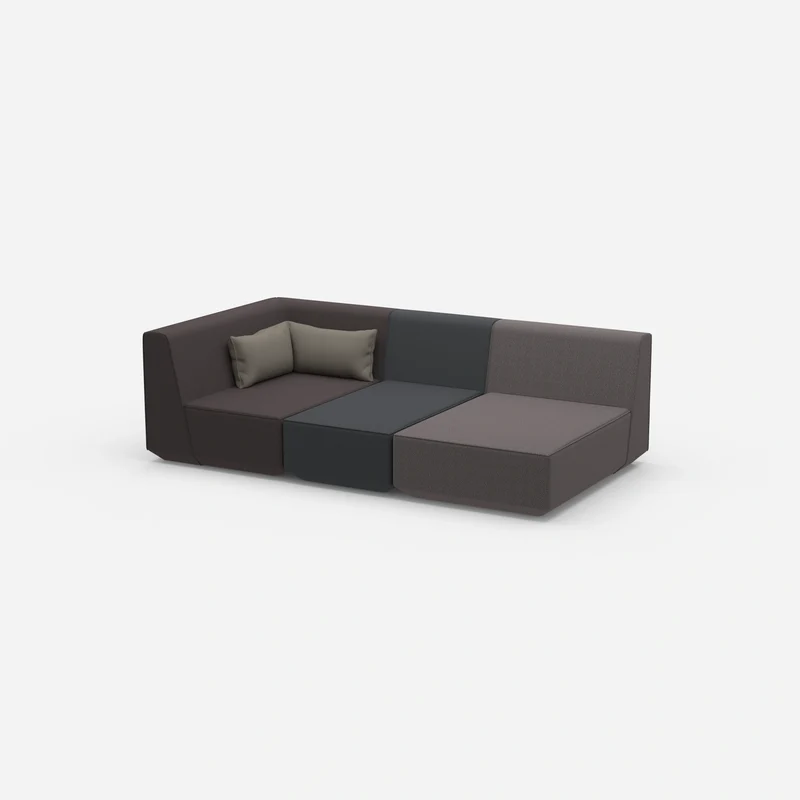 3 Sitzer Sofa modular mit Liegefunktion