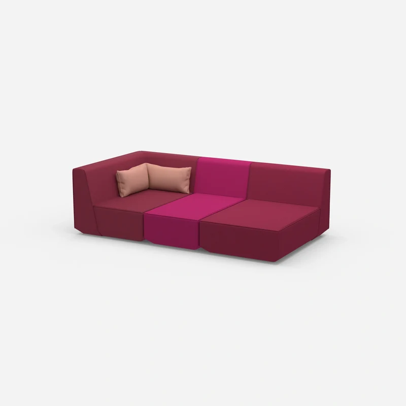 3 Sitzer Sofa modular mit Liegefunktion