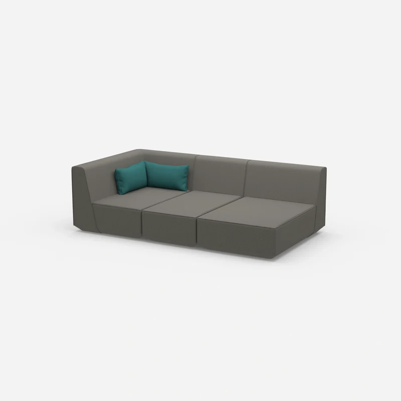 3 Sitzer Sofa modular mit Liegefunktion