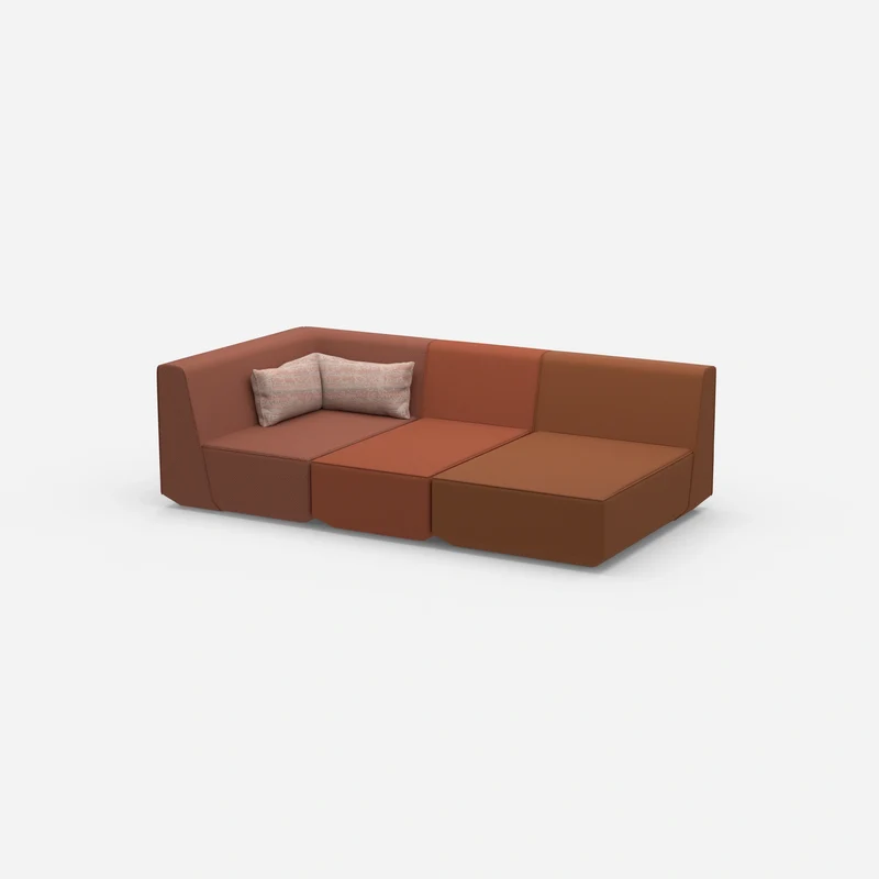 3 Sitzer Sofa modular mit Liegefunktion