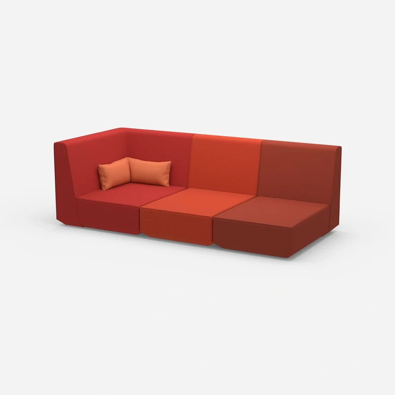 3 Sitzer Sofa mit Liegefunktion mit hoher Rückenlehne
