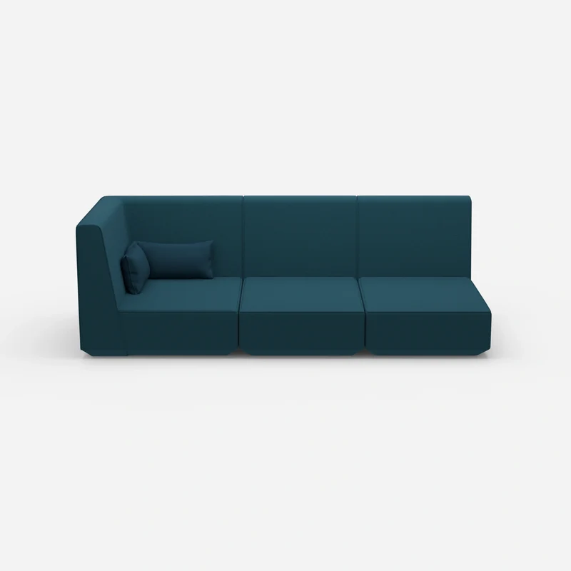 3 Sitzer Sofa mit Liegefunktion mit hoher Rückenlehne