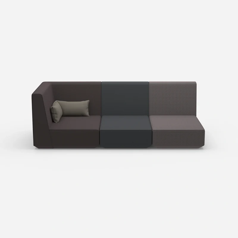 3 Sitzer Sofa mit Liegefunktion mit hoher Rückenlehne