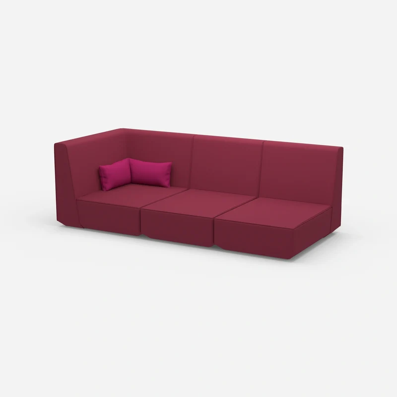 3 Sitzer Sofa mit Liegefunktion mit hoher Rückenlehne