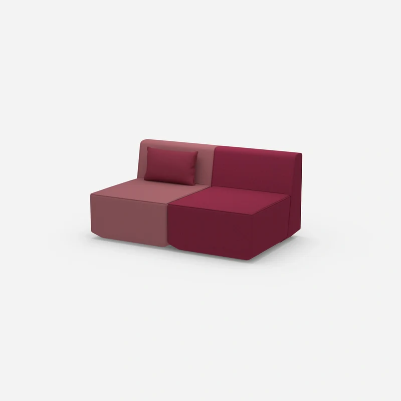 2 Sitzer Sofa rosa