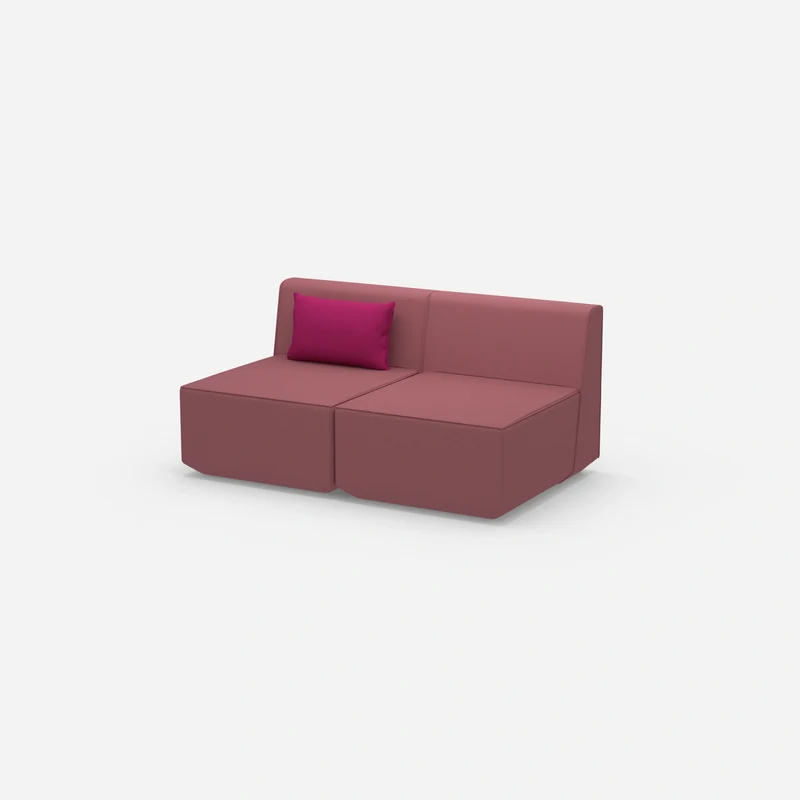 2 Sitzer Sofa rosa