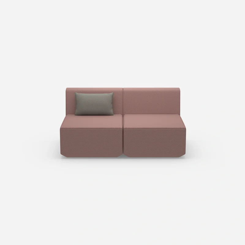 2 Sitzer Sofa rosa