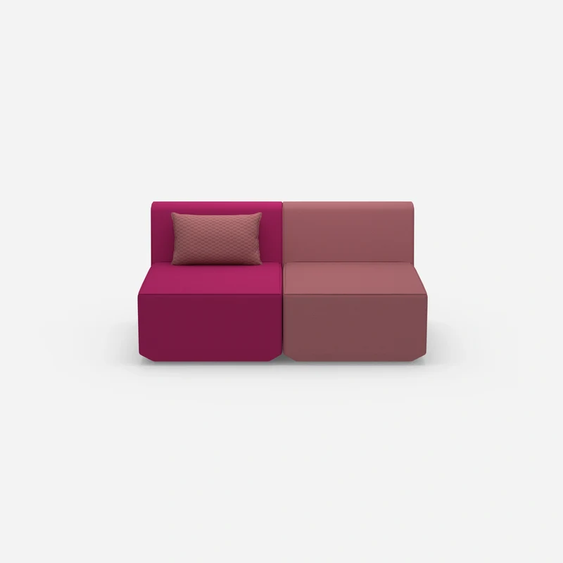 2 Sitzer Sofa rosa