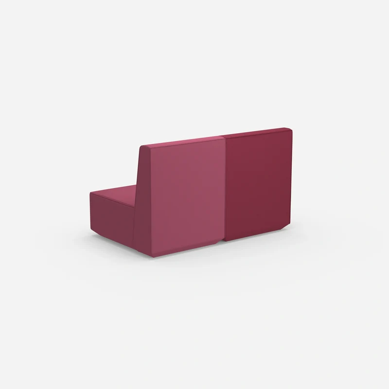 2er Sofa rosa mit hohem Rücken