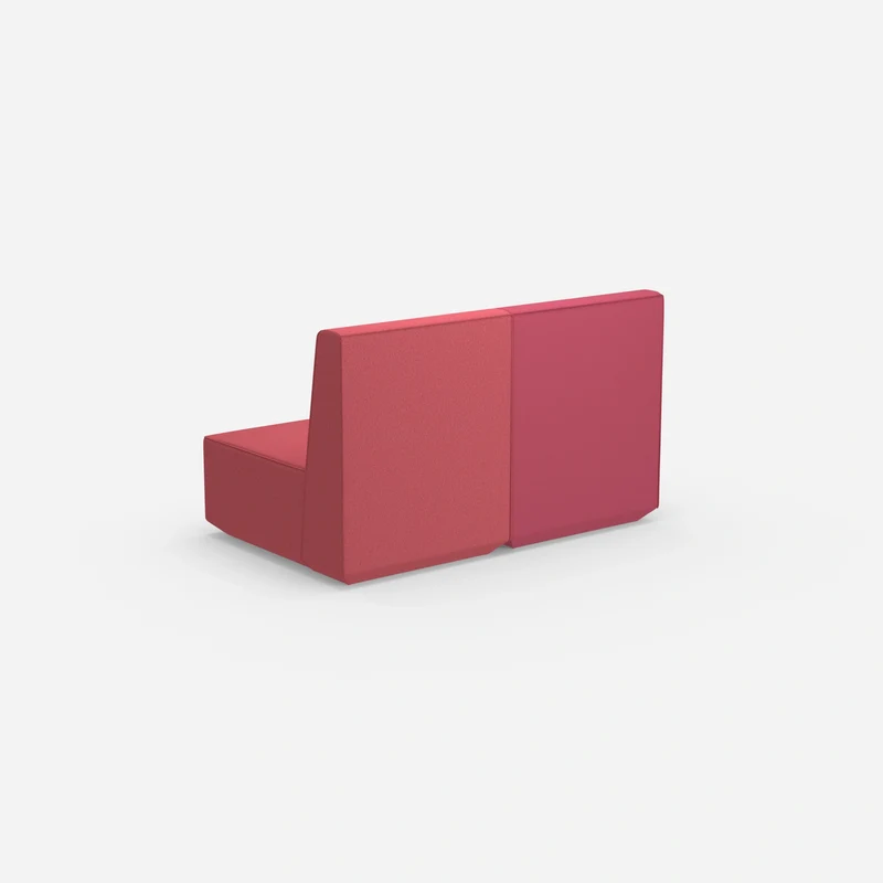2er Sofa rosa mit hohem Rücken