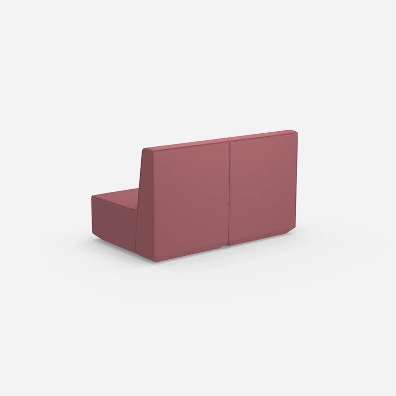 2er Sofa rosa mit hohem Rücken