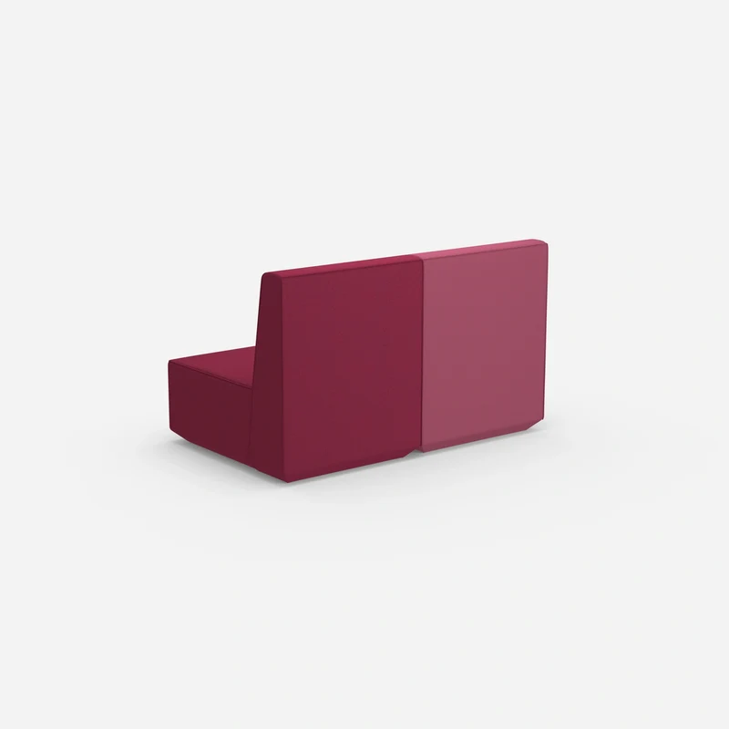2er Sofa rosa mit hohem Rücken