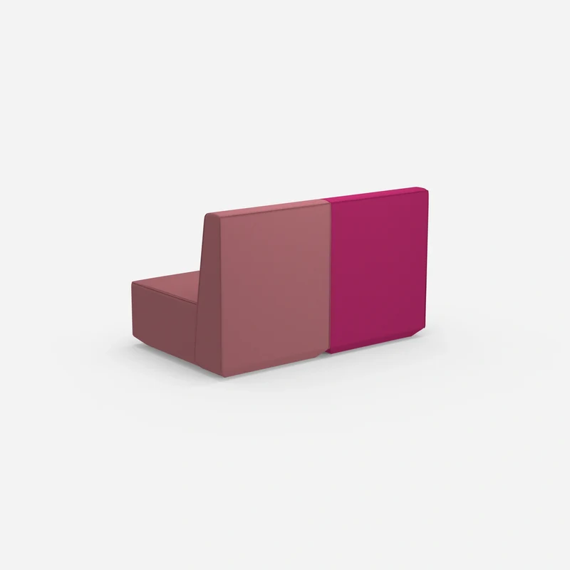 2er Sofa rosa mit hohem Rücken