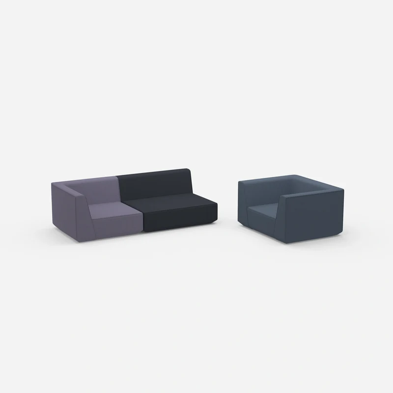 Dreier Sofa mit Sessel