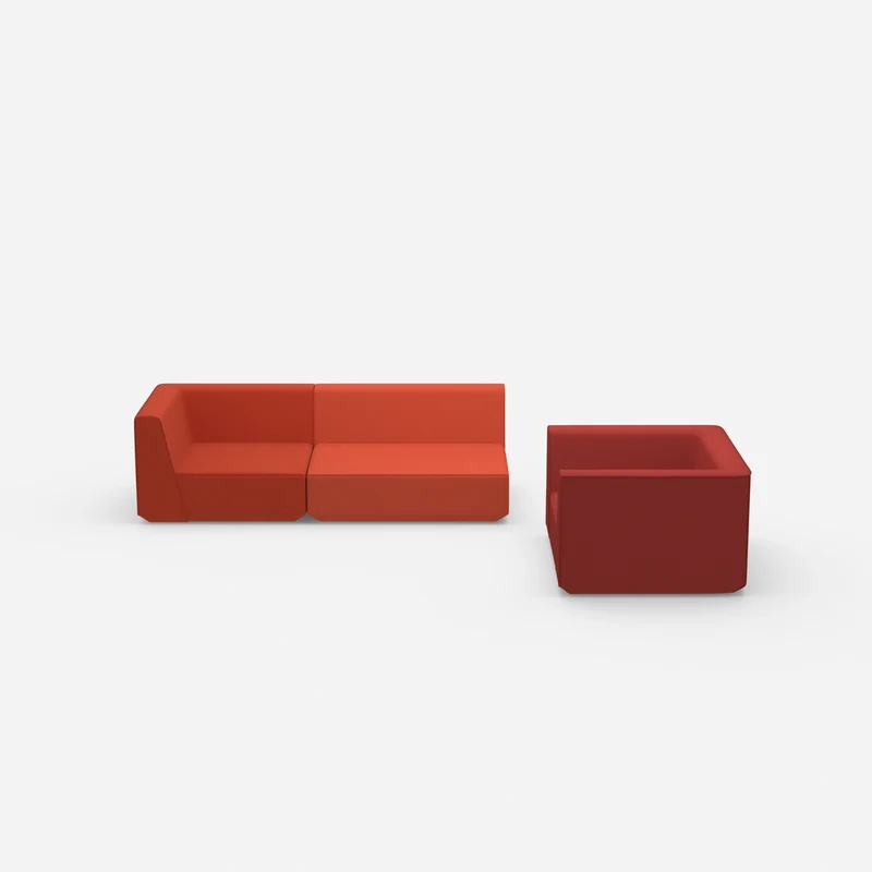 Dreier Sofa mit Sessel