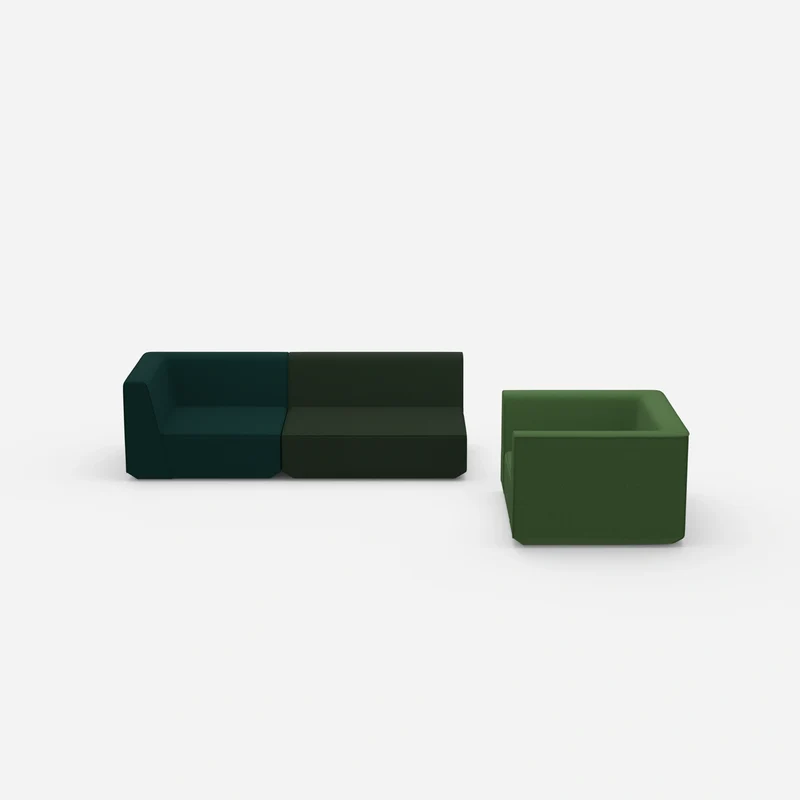 Dreier Sofa mit Sessel