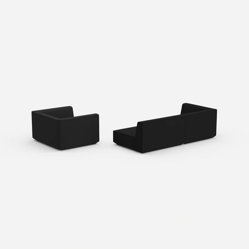 Dreier Sofa mit Sessel