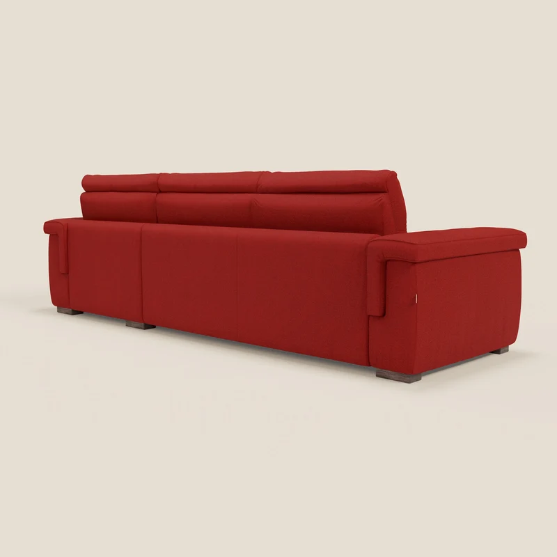 Magnolia canapé d'angle convertible avec méridienne coffre - matelas H 18cm en tissu détachable T05