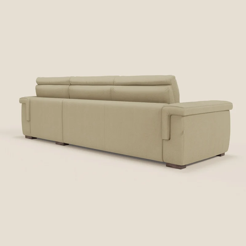 Magnolia canapé d'angle convertible avec méridienne coffre - matelas H 18cm en tissu détachable T05