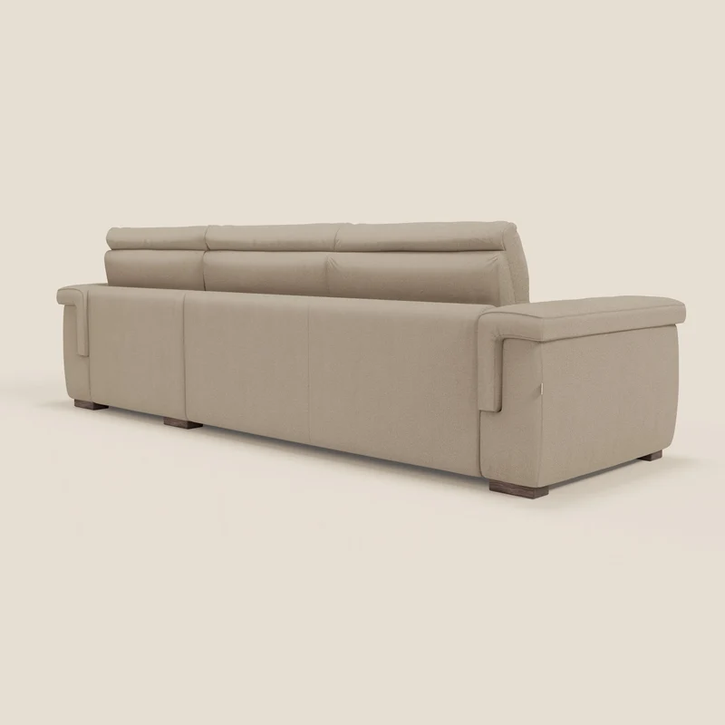 Magnolia canapé d'angle convertible avec méridienne coffre - matelas H 18cm en tissu détachable T05