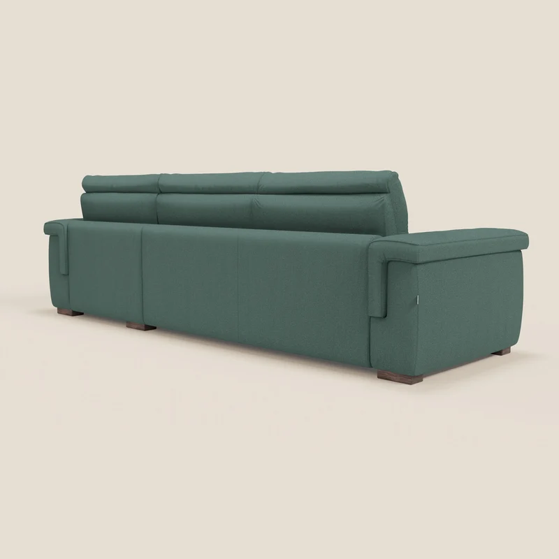 Magnolia canapé d'angle convertible avec méridienne coffre - matelas H 18cm en tissu détachable T05