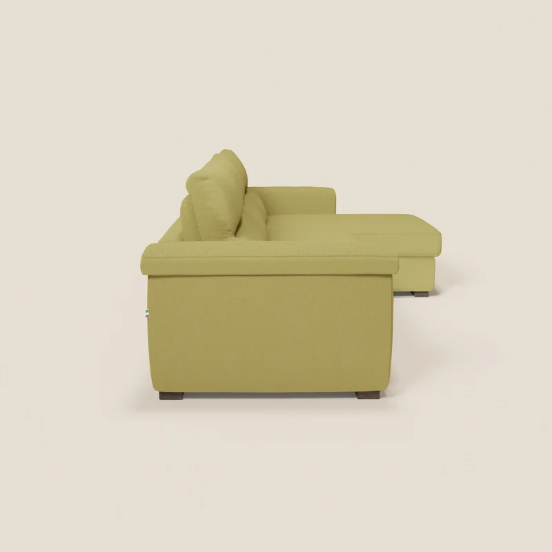 Magnolia canapé d'angle convertible avec méridienne coffre - matelas H 18cm en tissu détachable T05