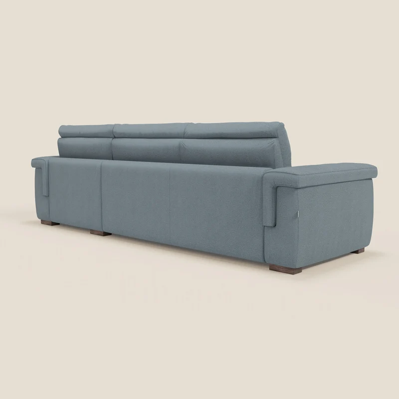 Magnolia canapé d'angle convertible avec méridienne coffre - matelas H 18cm en tissu détachable T05