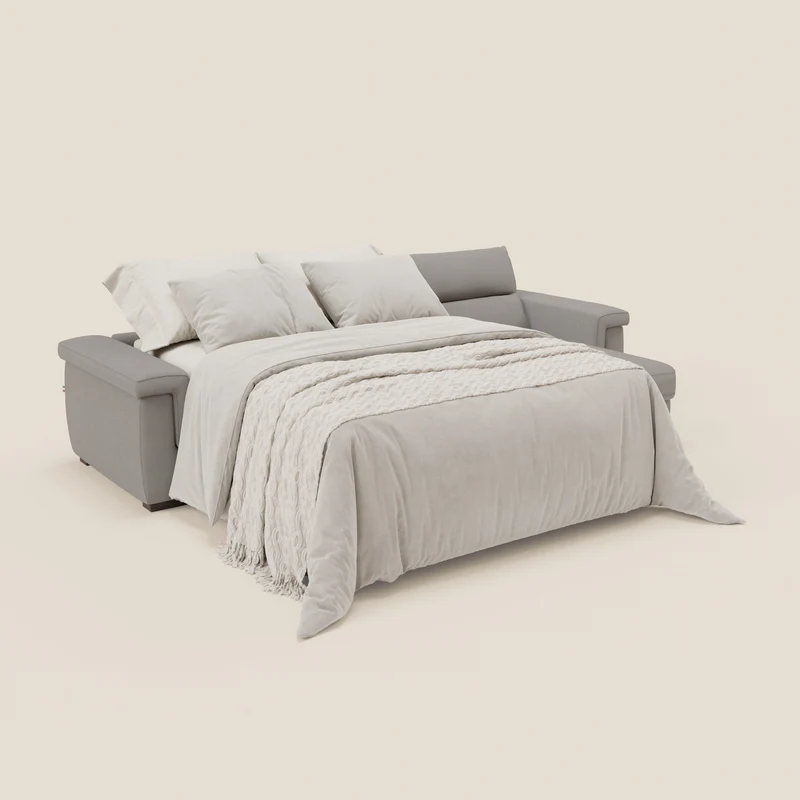 Magnolia canapé d'angle convertible avec méridienne coffre - matelas H 18cm en tissu détachable T05