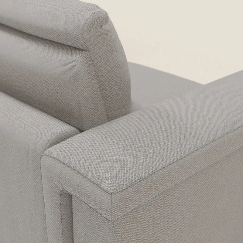 Magnolia canapé d'angle convertible avec méridienne coffre - matelas H 18cm en tissu détachable T05