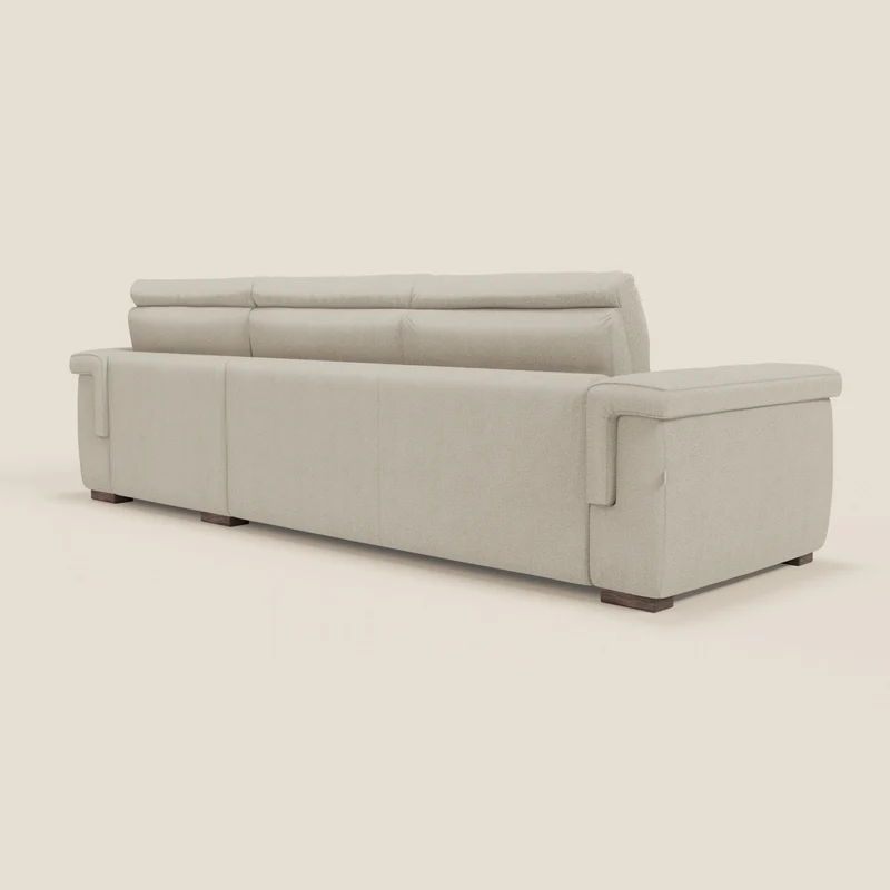 Magnolia canapé d'angle convertible avec méridienne coffre - matelas H 18cm en tissu détachable T05