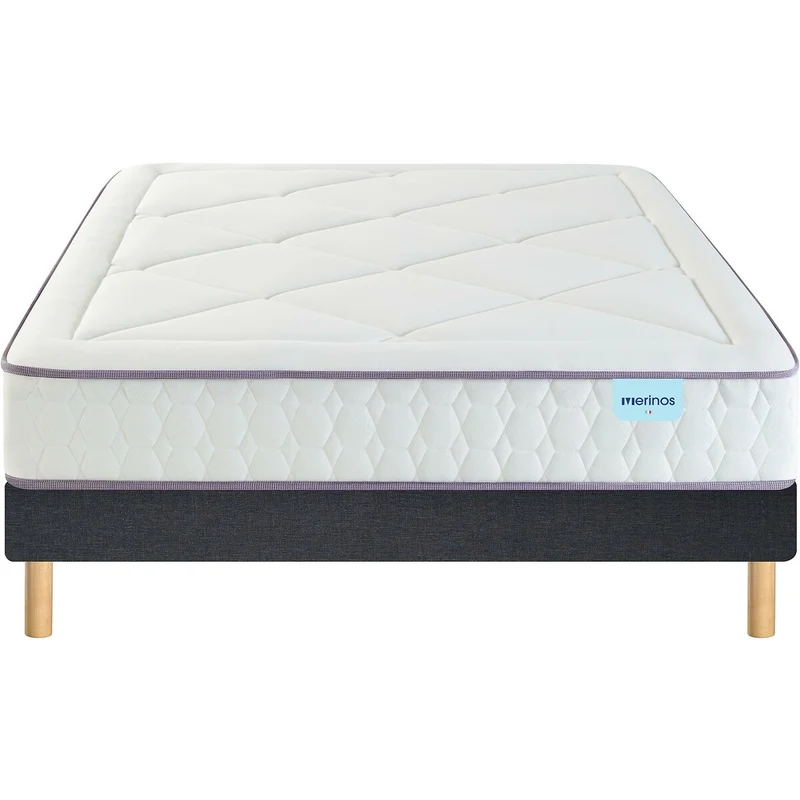 Matelas MERINOS 140x200cm 651 ressorts ensachés 3 zones Full Bed