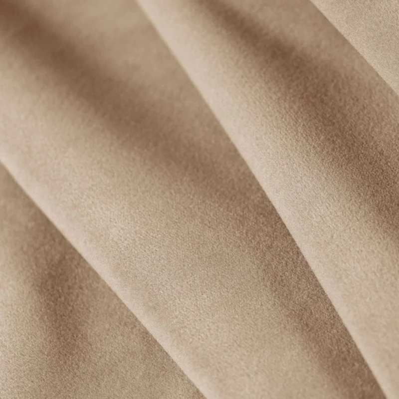 Lit MICADONI Aveline en Velours et Cuir végan Amande beige et Bordeaux 200x200cm