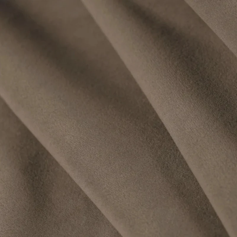 Pouf MICADONI Ada en velours marron clair 65x95cm
