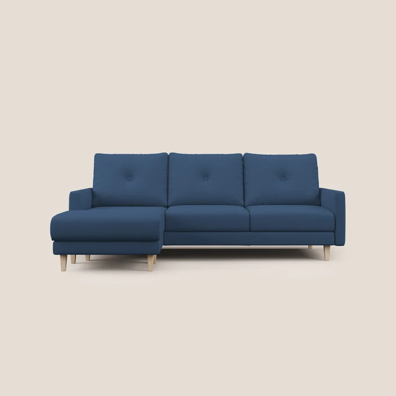 Matisse canapé d'angle avec assises coulissantes et dossier en duvet d'oie en tissu détachable T17